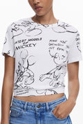 DESIGUAL WOMEN'S SHORT-SLEEVE T-SHIRT WHITE