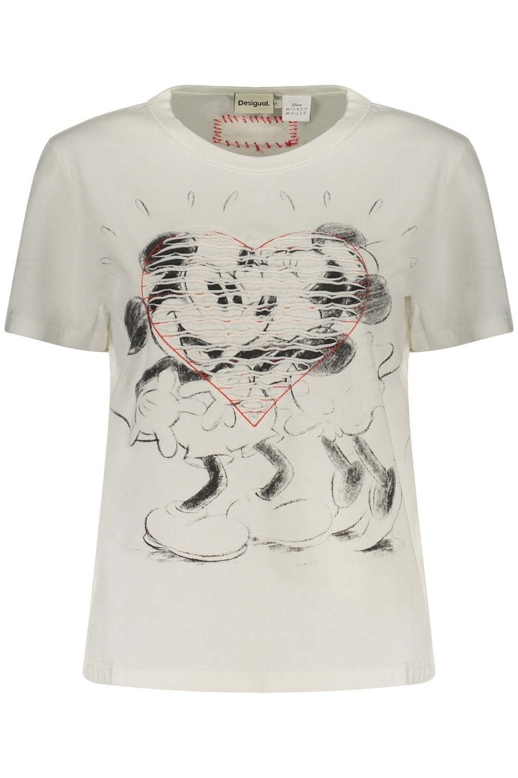 DESIGUAL WOMEN'S SHORT-SLEEVE T-SHIRT WHITE