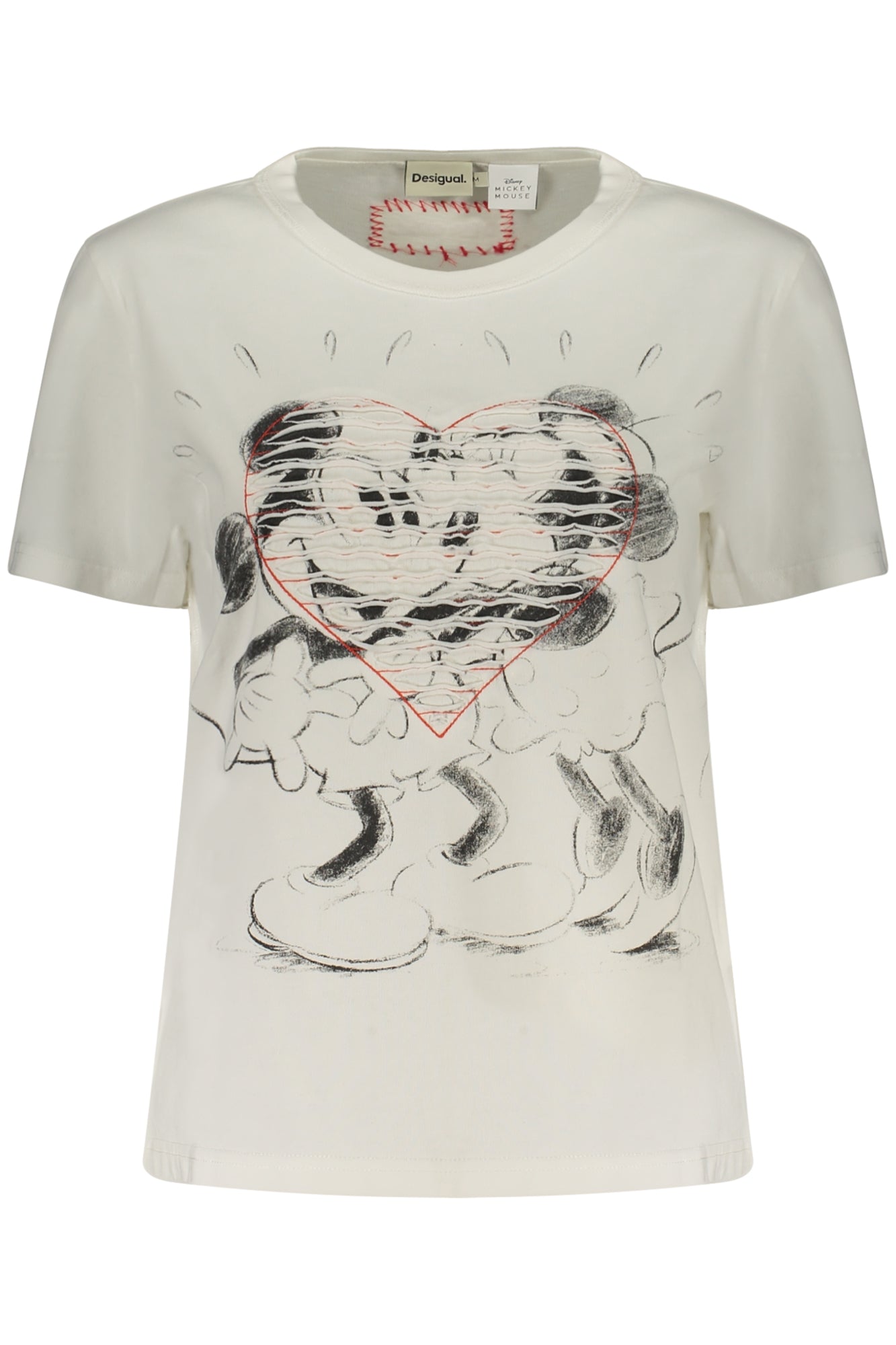 DESIGUAL WOMEN'S SHORT-SLEEVE T-SHIRT WHITE