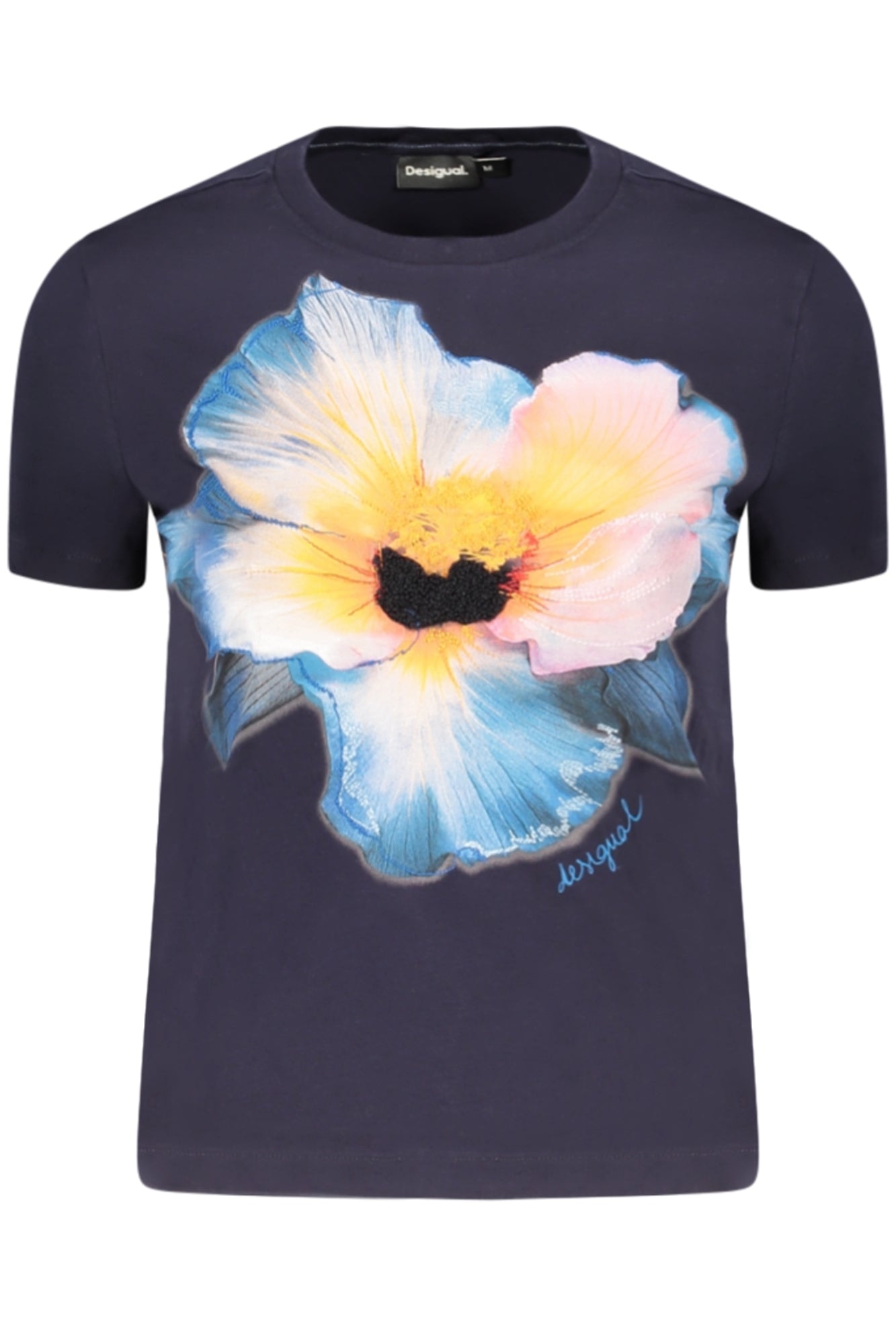 DESIGUAL WOMEN'S SHORT-SLEEVE T-SHIRT BLUE