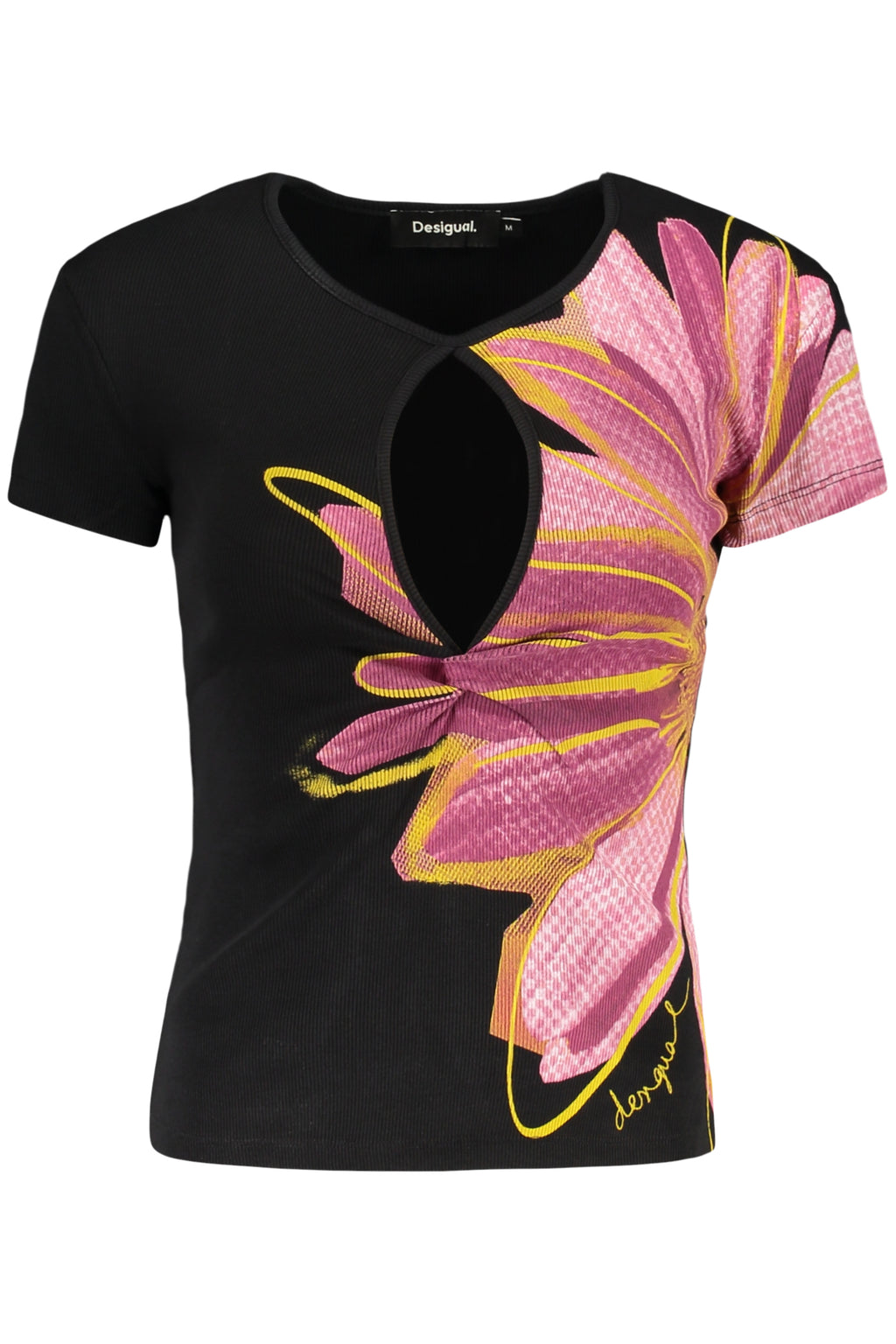 DESIGUAL WOMEN'S SHORT-SLEEVE T-SHIRT BLACK