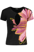 DESIGUAL WOMEN'S SHORT-SLEEVE T-SHIRT BLACK