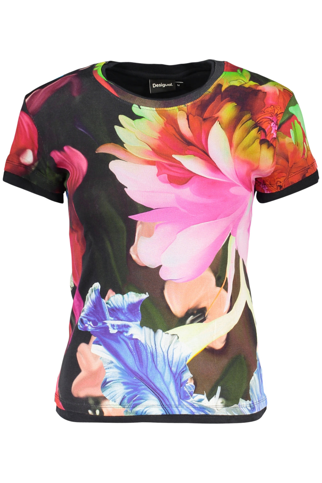 DESIGUAL WOMEN'S SHORT-SLEEVE T-SHIRT BLACK