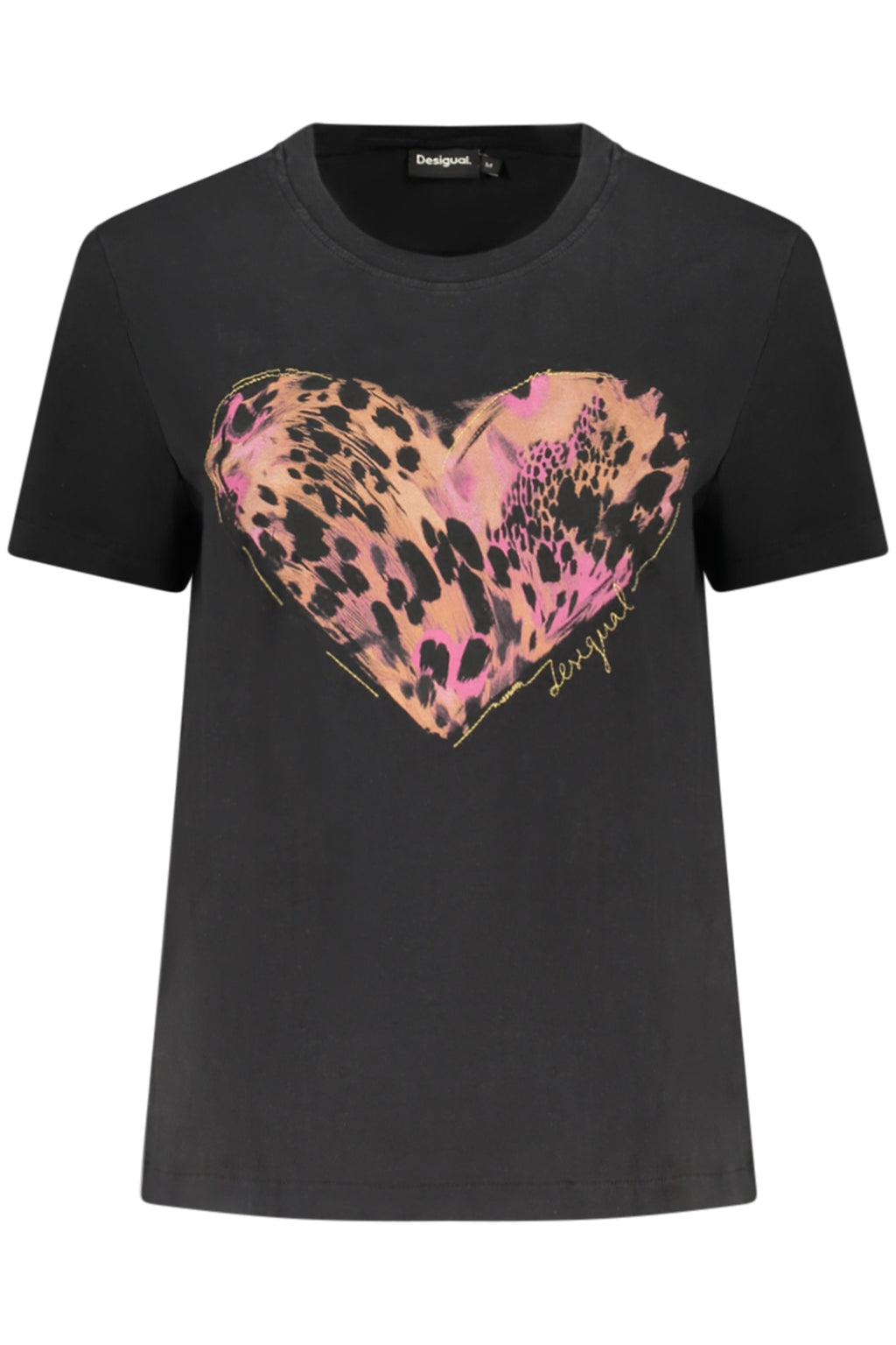 DESIGUAL WOMEN'S SHORT-SLEEVE T-SHIRT BLACK