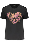 DESIGUAL WOMEN'S SHORT-SLEEVE T-SHIRT BLACK