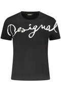 DESIGUAL WOMEN'S SHORT-SLEEVE T-SHIRT BLACK