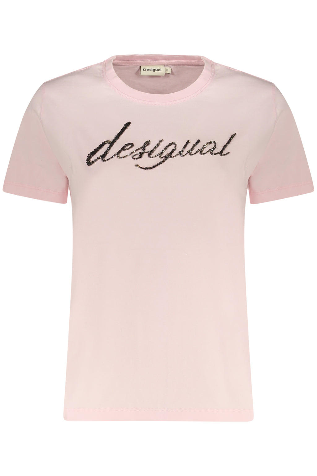DESIGUAL WOMEN'S PINK SHORT-SLEEVE T-SHIRT