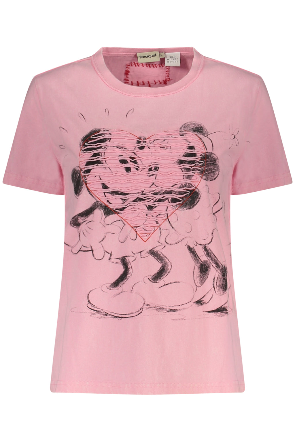 DESIGUAL WOMEN'S PINK SHORT-SLEEVE T-SHIRT