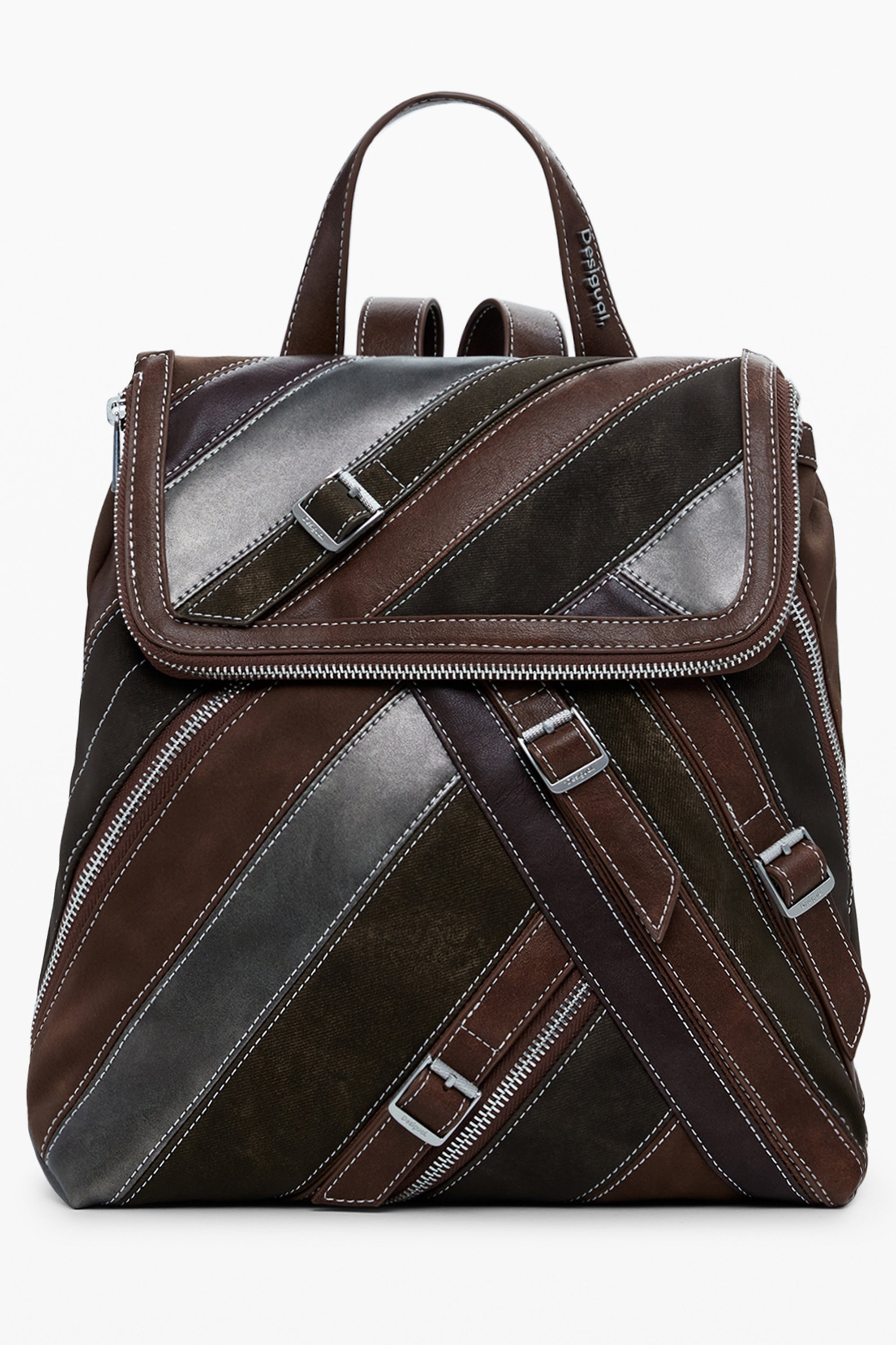 DESIGUAL WOMEN'S BROWN BACKPACK