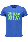 DIESEL MEN'S SHORT SLEEVE T-SHIRT BLUE