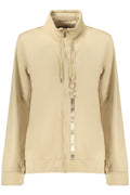 FREDDY WOMEN'S BEIGE ZIP-UP SWEATSHIRT