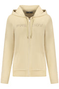 FREDDY WOMEN'S BEIGE ZIP-UP SWEATSHIRT