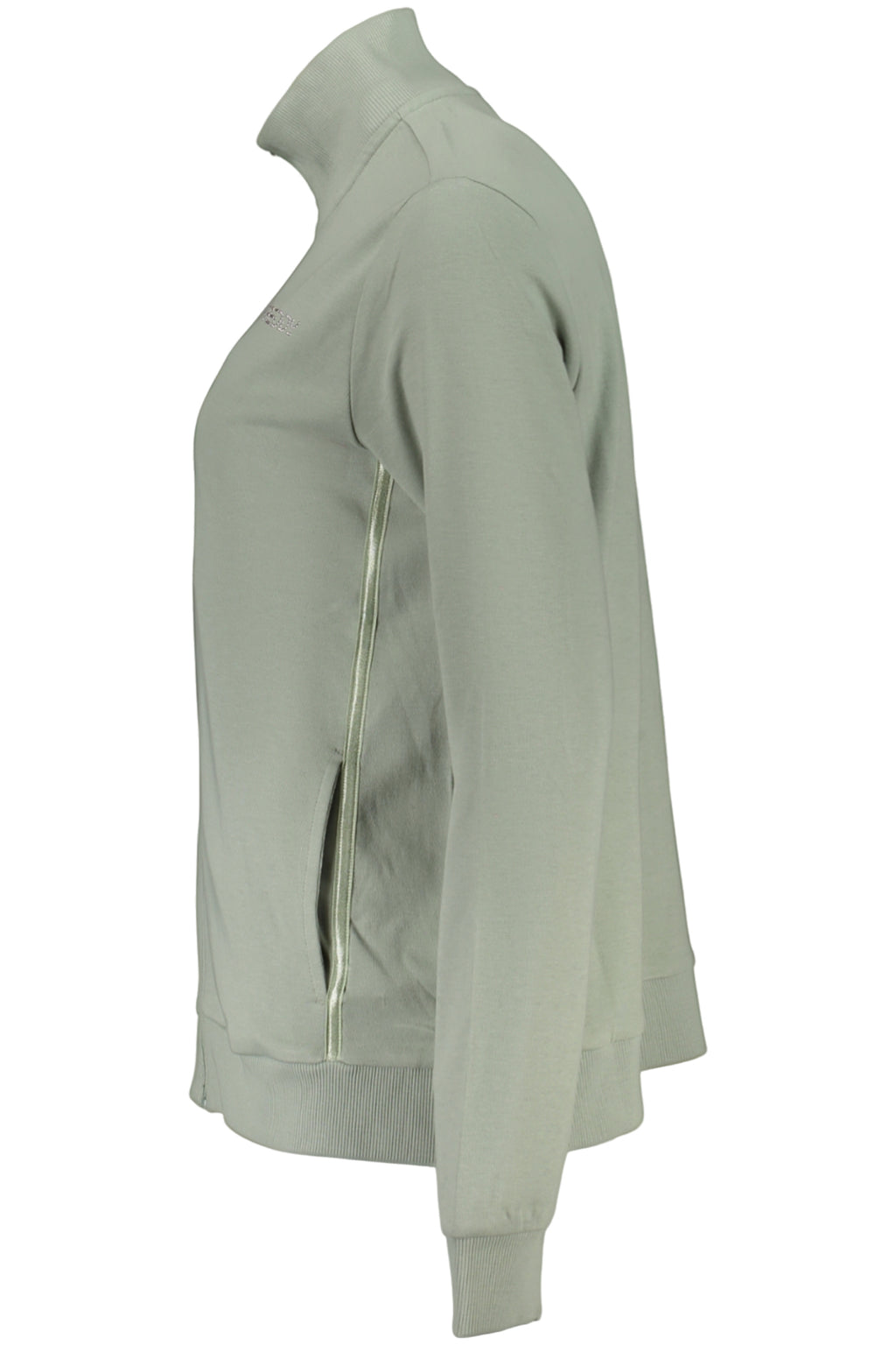 FREDDY WOMEN'S GREEN ZIP-UP SWEATSHIRT