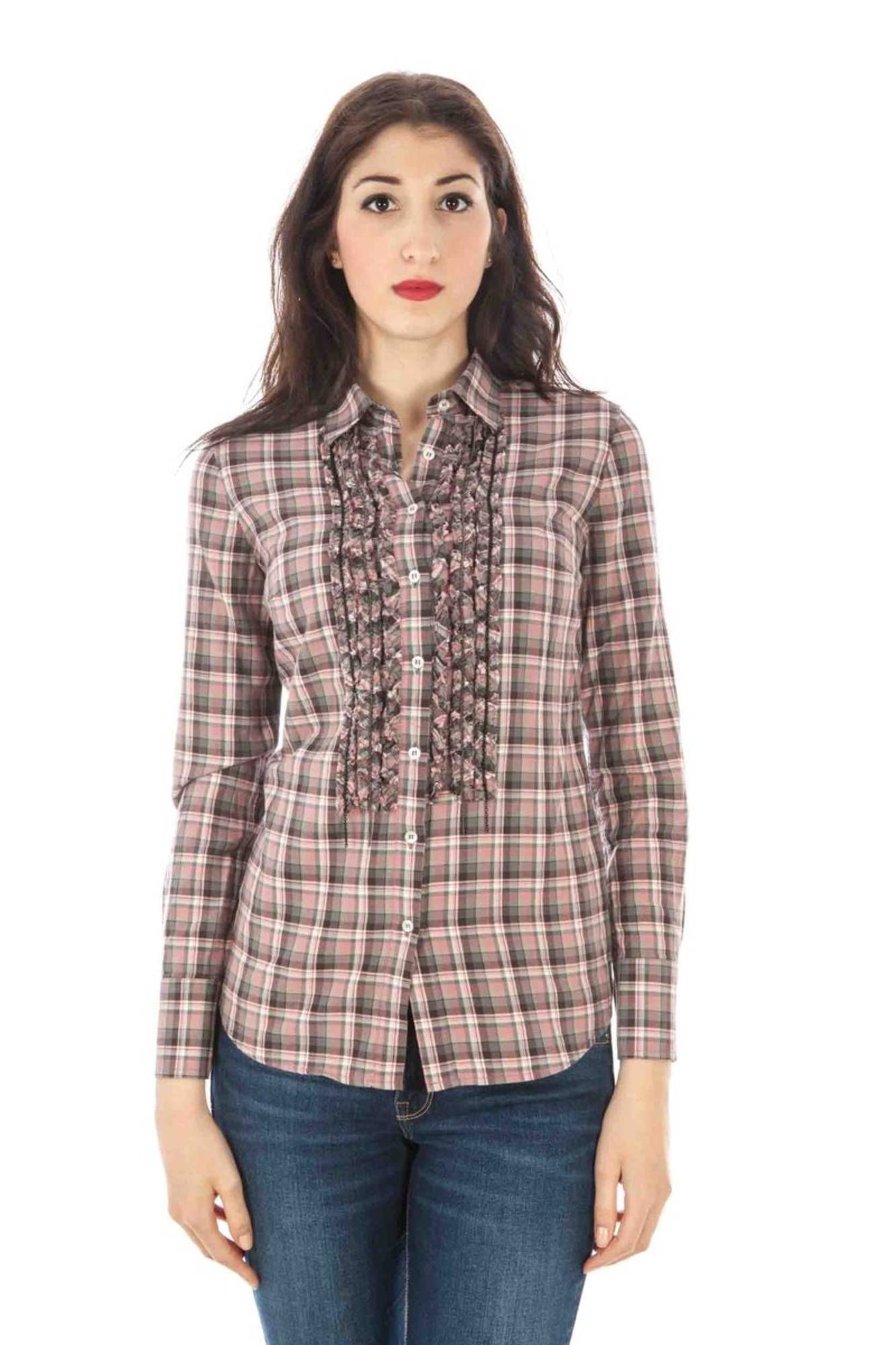 FRED PERRY WOMEN'S LONG SLEEVE SHIRT PINK