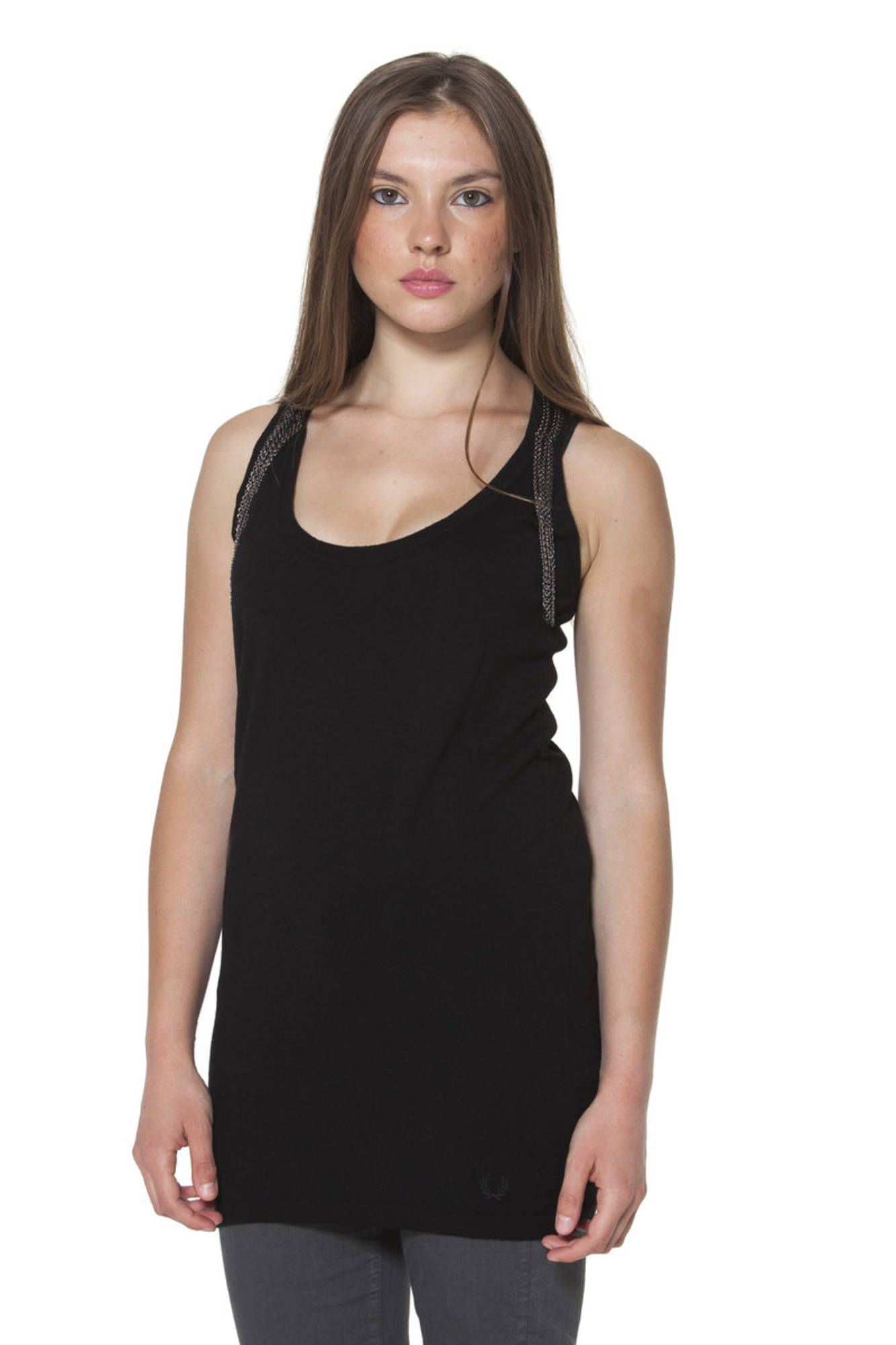 FRED PERRY WOMEN'S BLACK TANK