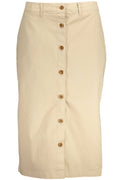 GANT WOMEN'S BEIGE LONGUETTE SKIRT