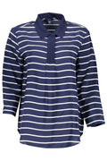 GANT WOMEN'S BLUE 3/4 SLEEVE POLO SHIRT