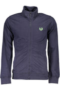 GIAN MARCO VENTURI MEN'S BLUE ZIP-UP SWEATSHIRT