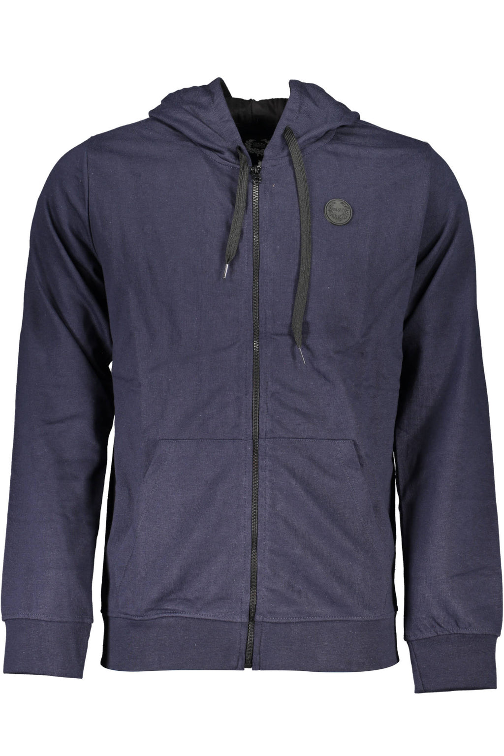 GIAN MARCO VENTURI MEN'S BLUE ZIP-UP SWEATSHIRT