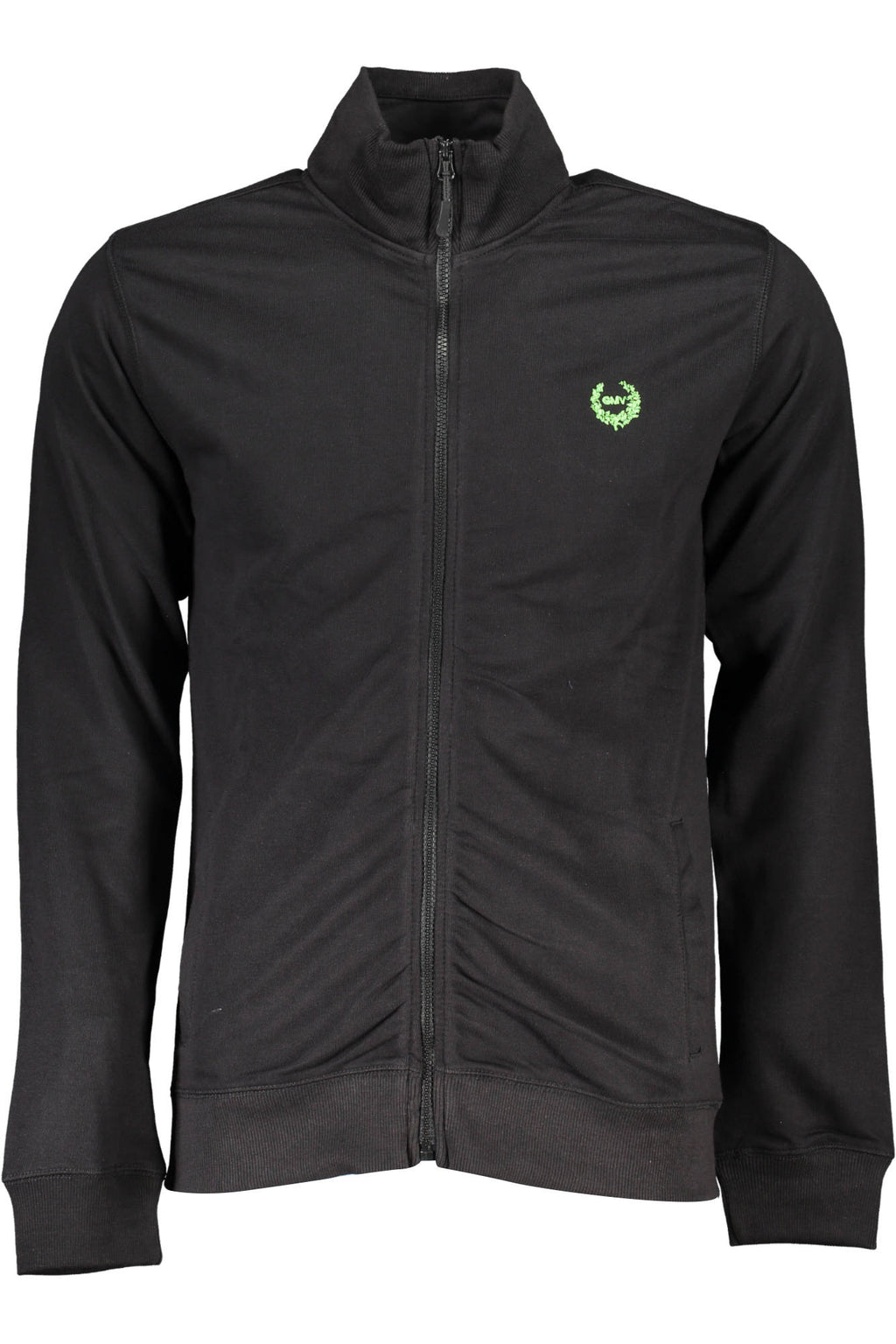 GIAN MARCO VENTURI MEN'S BLACK ZIPPED SWEATSHIRT