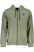 GIAN MARCO VENTURI MEN'S ZIP-UP SWEATSHIRT GREEN