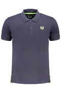 GIAN MARCO VENTURI MEN'S SHORT SLEEVED POLO SHIRT BLUE