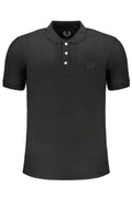 GIAN MARCO VENTURI MEN'S BLACK SHORT SLEEVED POLO SHIRT