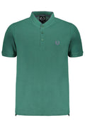 GIAN MARCO VENTURI GREEN MEN'S SHORT SLEEVED POLO SHIRT