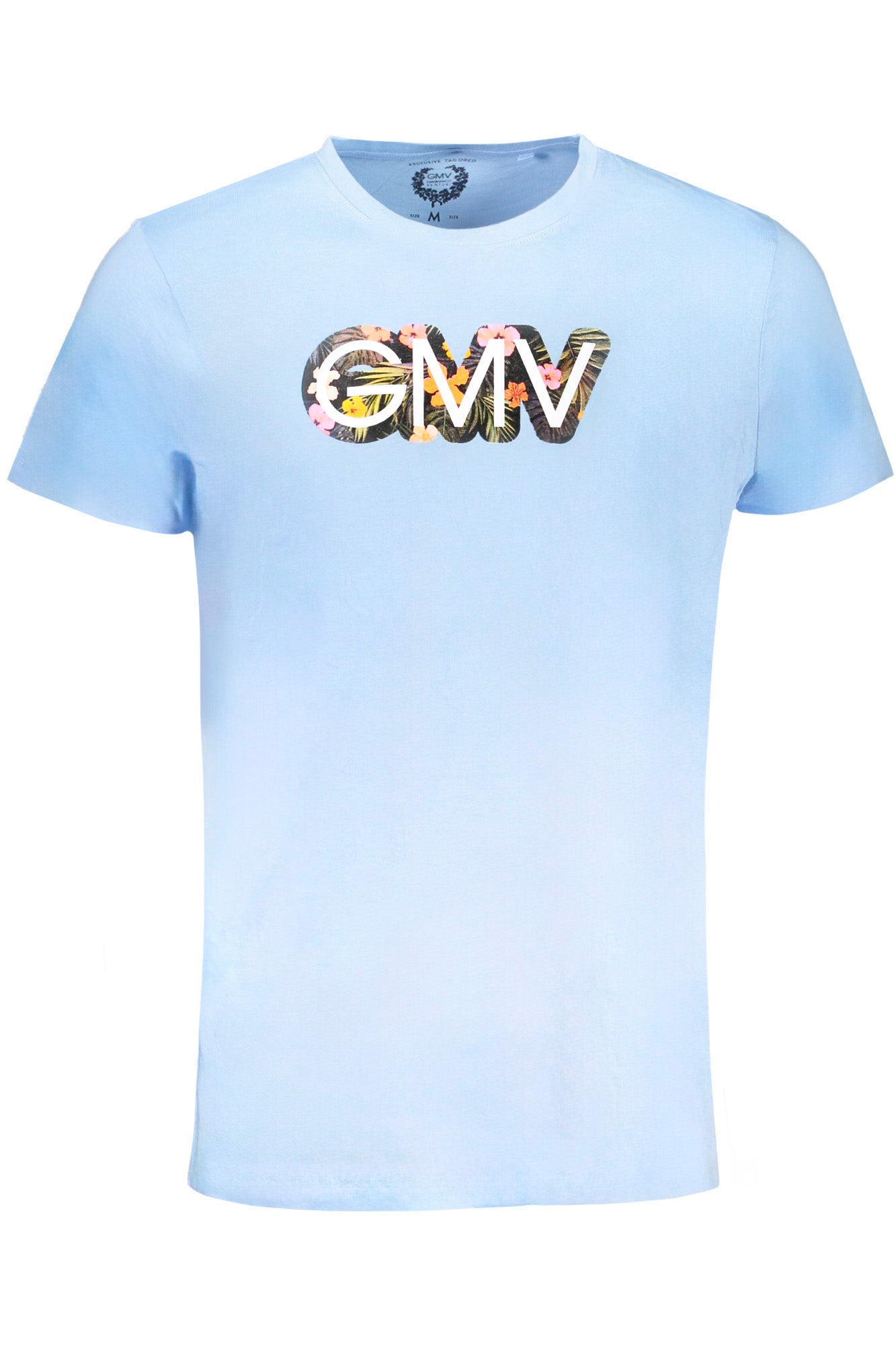 GIAN MARCO VENTURI MEN'S SHORT SLEEVED T-SHIRT BLUE