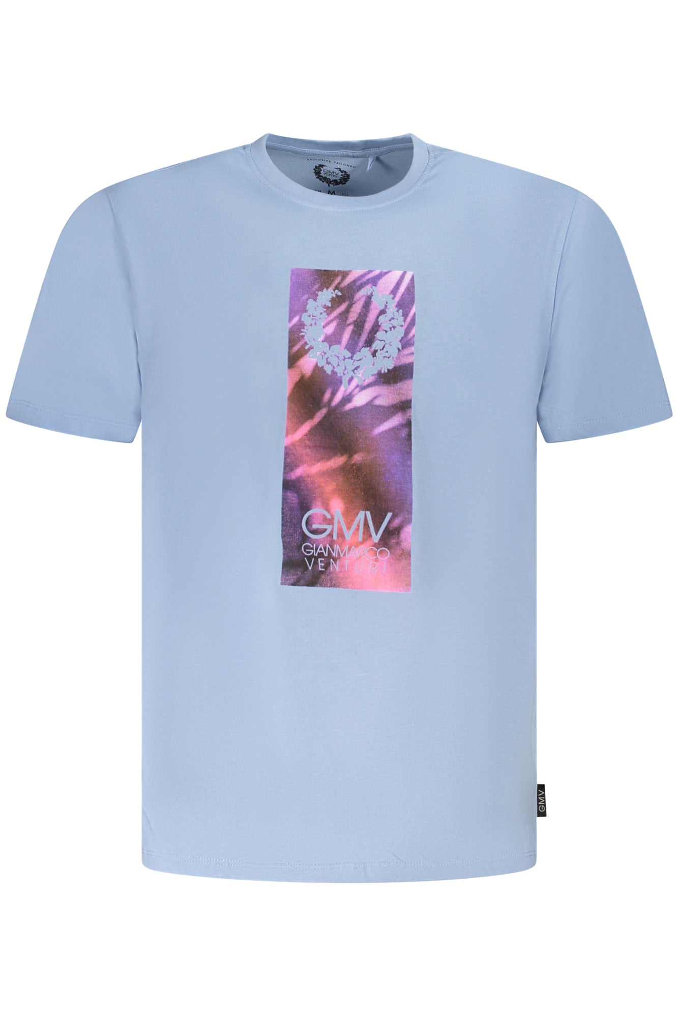 GIAN MARCO VENTURI MEN'S SHORT SLEEVE T-SHIRT BLUE