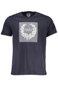 GIAN MARCO VENTURI MEN'S SHORT SLEEVED T-SHIRT BLUE