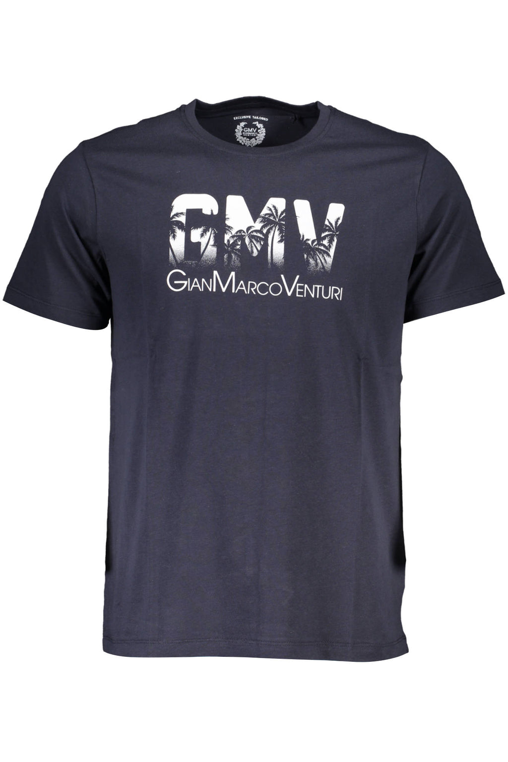 GIAN MARCO VENTURI MEN'S SHORT SLEEVE T-SHIRT BLUE