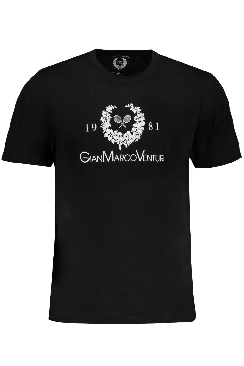 GIAN MARCO VENTURI MEN'S SHORT SLEEVED T-SHIRT BLACK