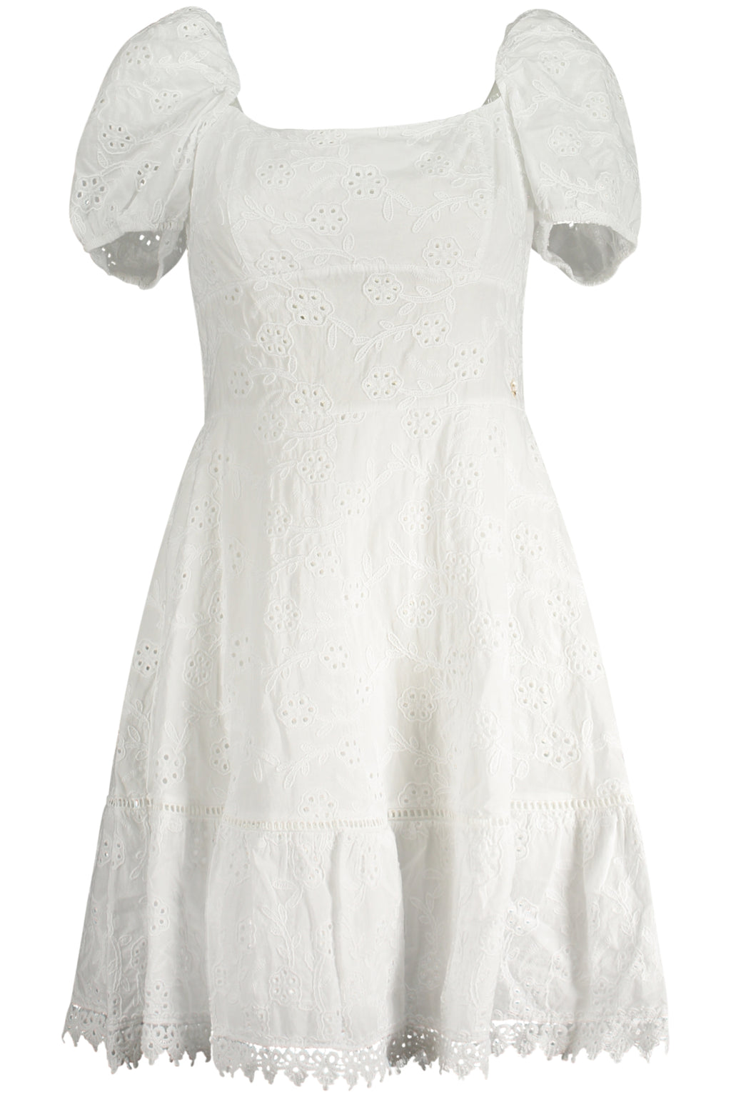 GUESS JEANS SHORT DRESS WOMEN WHITE