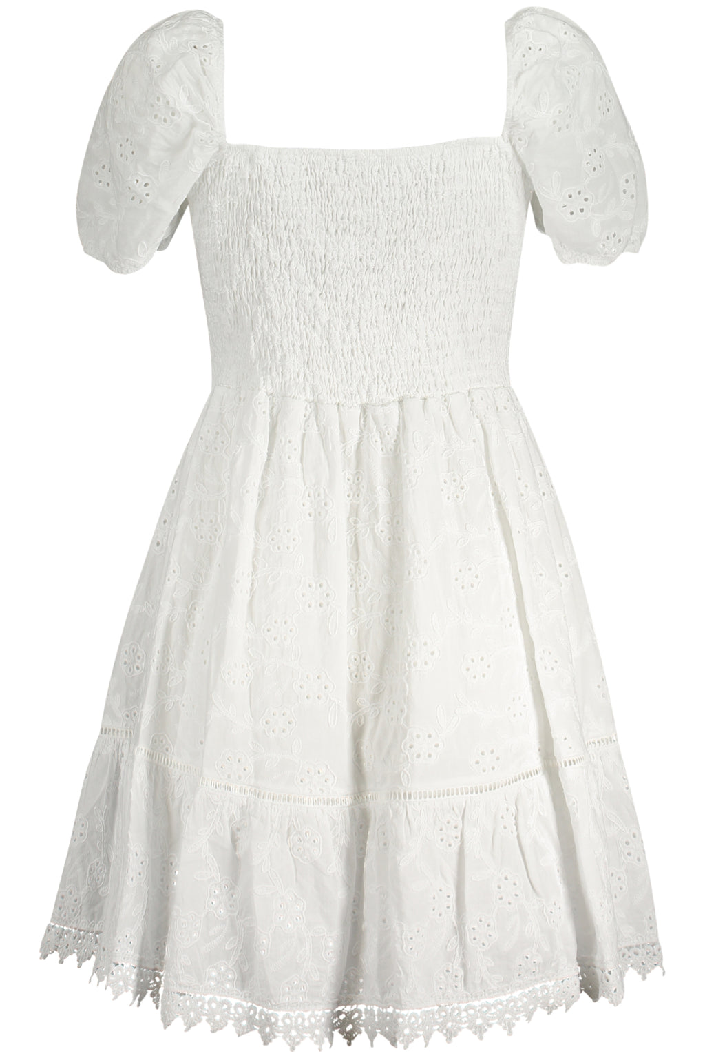 GUESS JEANS SHORT DRESS WOMEN WHITE