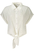 GUESS JEANS SHORT SLEEVE SHIRT WOMEN WHITE