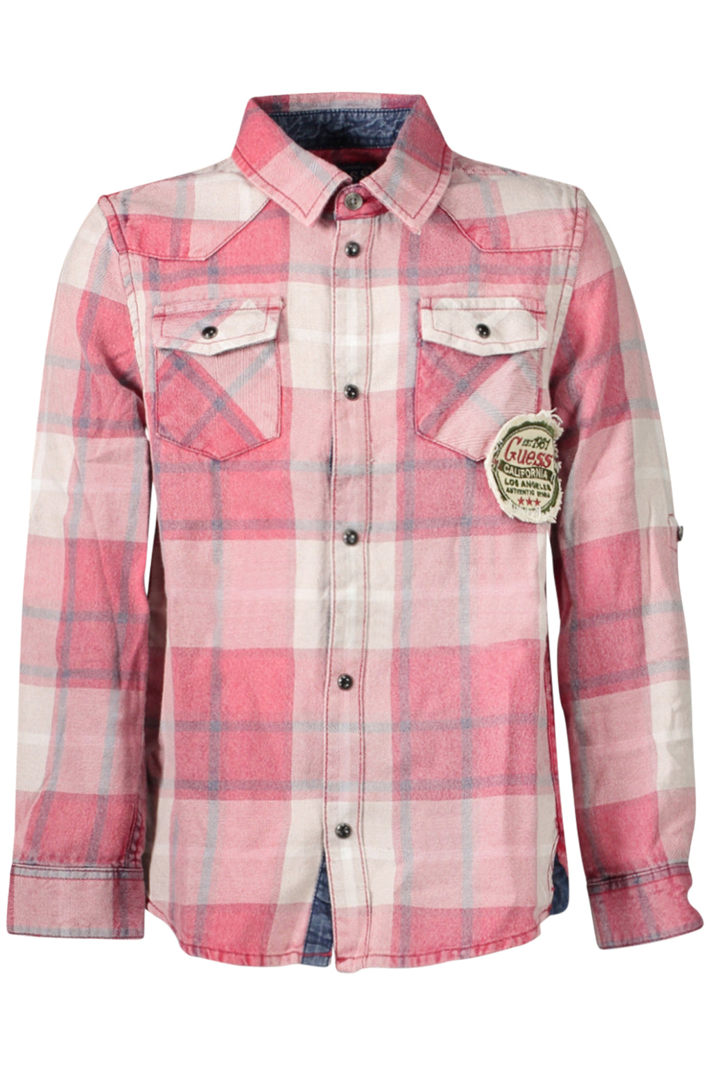 GUESS JEANS LONG SLEEVE SHIRT CHILDREN RED