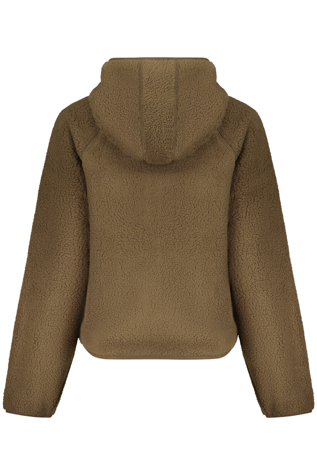 GUESS JEANS WOMEN'S BROWN ZIP-UP SWEATSHIRT