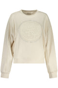 GUESS JEANS WOMEN'S WHITE ZIP-UP SWEATSHIRT