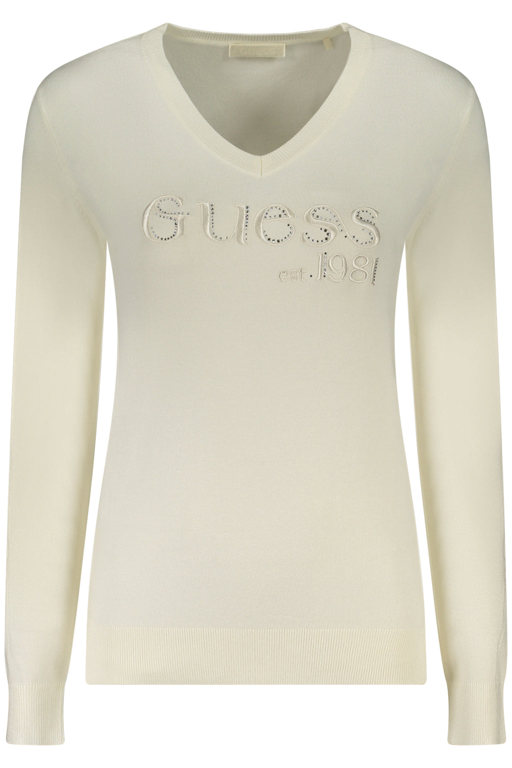 GUESS JEANS WOMEN'S WHITE SWEATER