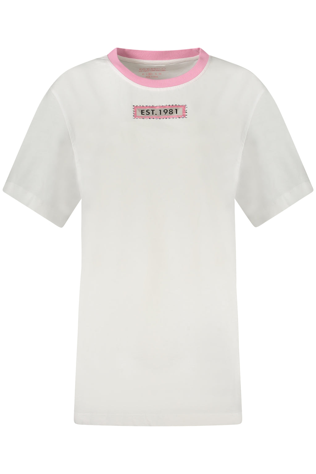 GUESS JEANS SHORT SLEEVE T-SHIRT WOMEN WHITE