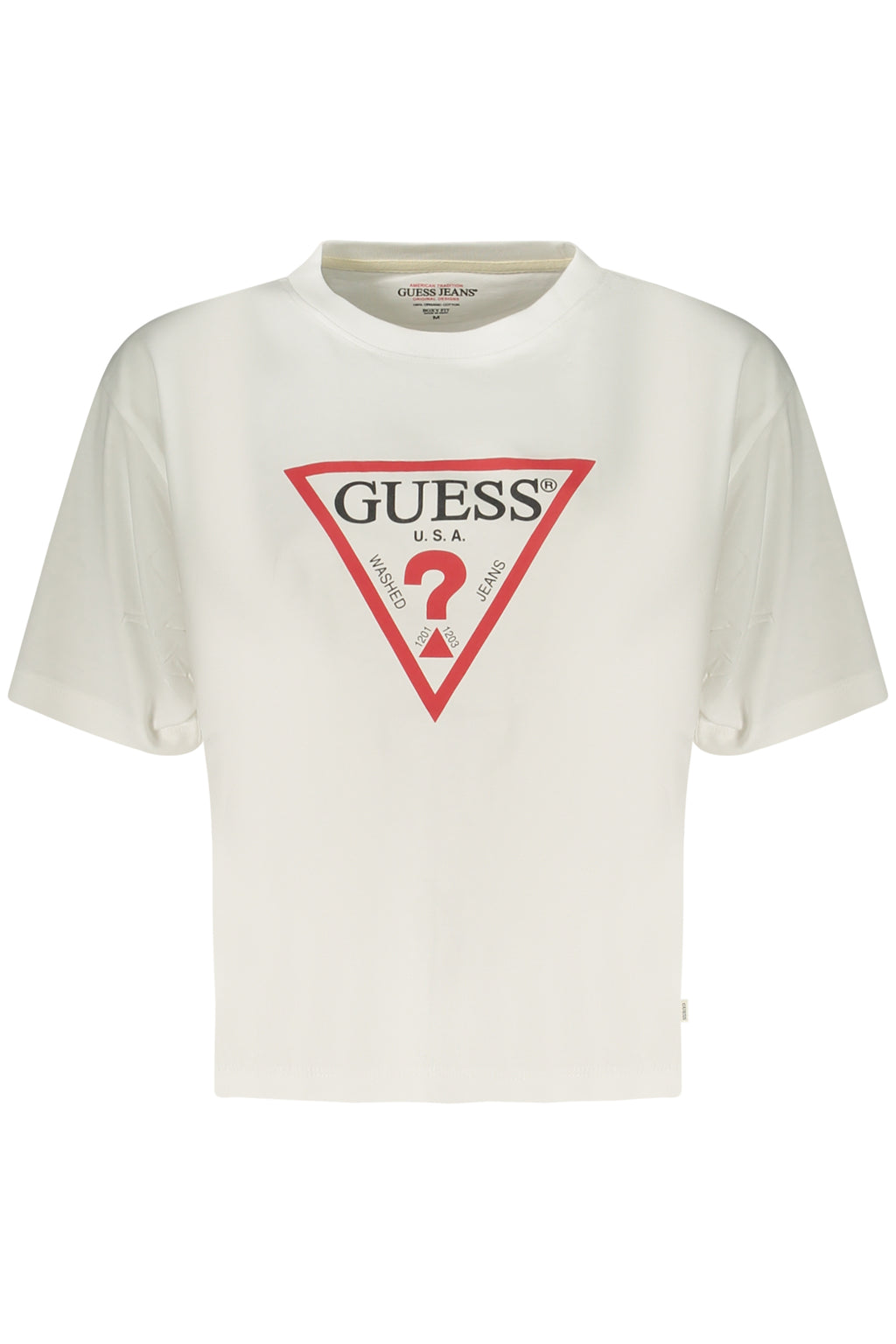 GUESS JEANS WOMEN'S SHORT-SLEEVE T-SHIRT WHITE