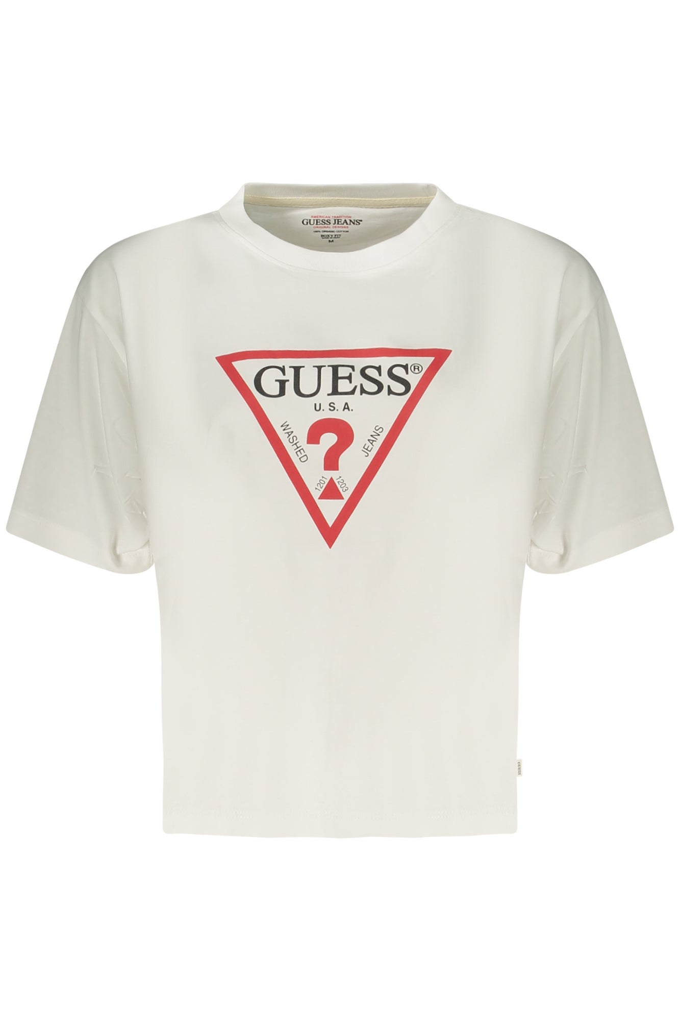 GUESS JEANS WOMEN'S SHORT-SLEEVE T-SHIRT WHITE