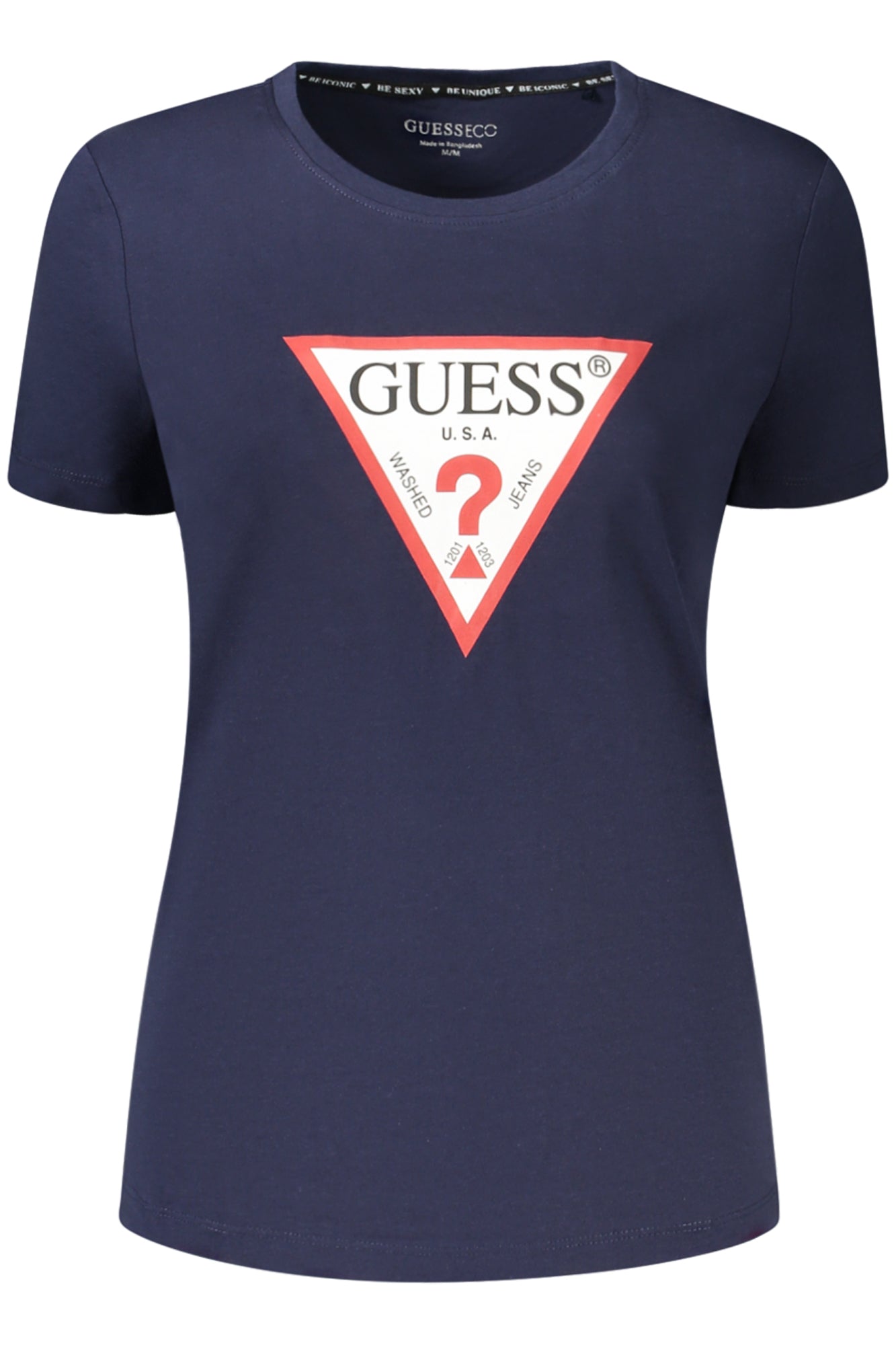 GUESS JEANS WOMEN'S SHORT SLEEVE T-SHIRT BLUE