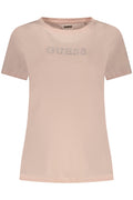GUESS JEANS WOMEN'S SHORT SLEEVE T-SHIRT PINK