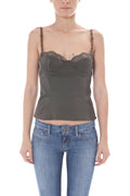 JOHN GALLIANO GREEN WOMEN'S TOP