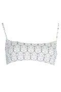 KARL LAGERFELD BEACHWEAR SWIMSUIT TOP WOMEN WHITE