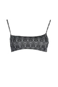 KARL LAGERFELD BEACHWEAR TOP WOMEN'S COSTUME BLACK