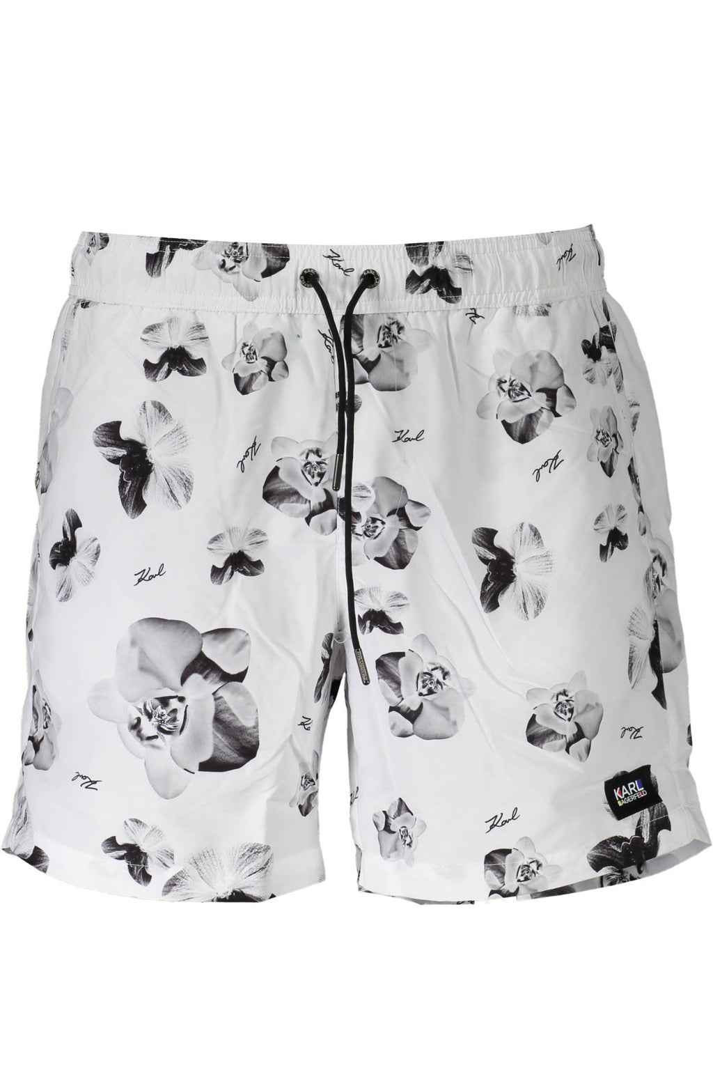 KARL LAGERFELD BEACHWEAR SWIMSUIT BOTTOM MEN WHITE