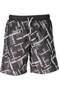 KARL LAGERFELD BEACHWEAR SWIMSUIT PARTS UNDER MAN BLACK